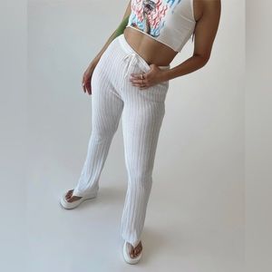 Princess Polly knit white pant, never worn!